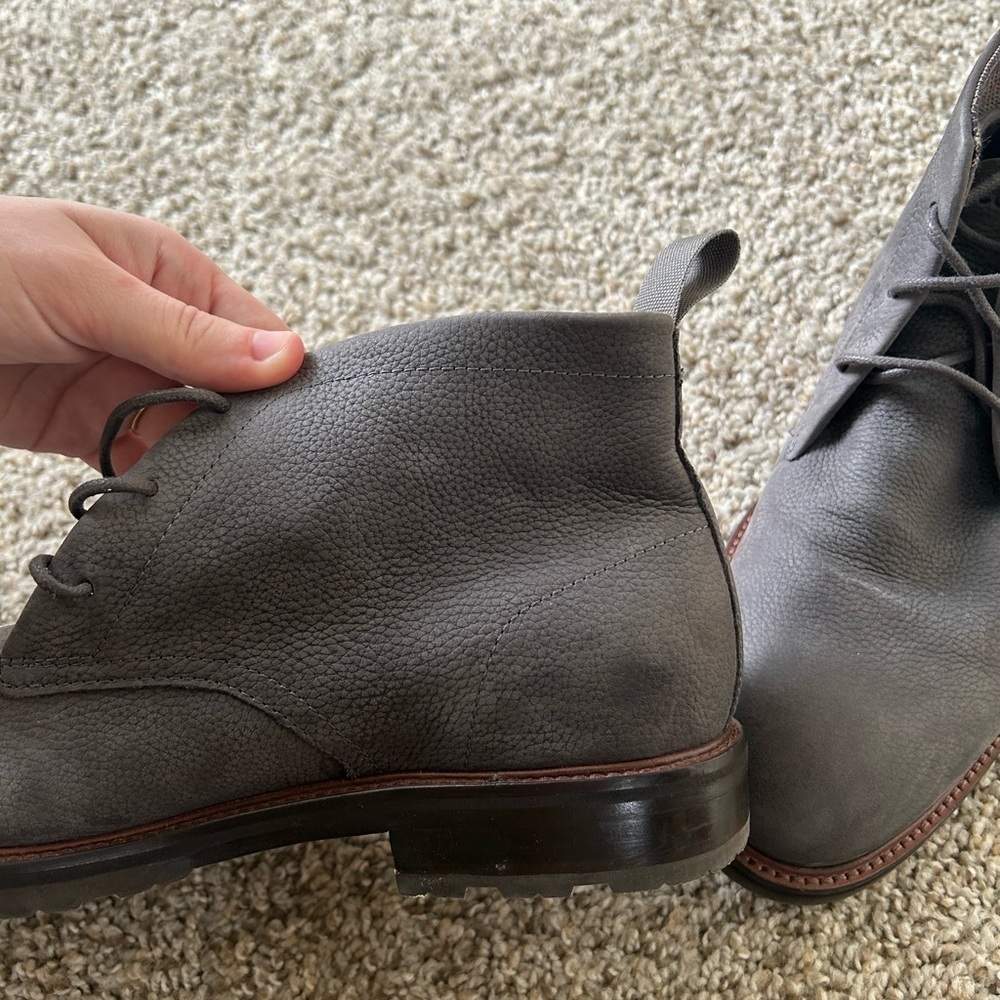 Cole Haan Berkshire Lug Chukka Boots Pavement Gray Men's Size 9 Leather Nubuck - Picture 7 of 15